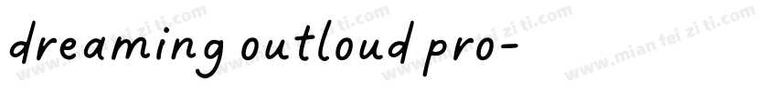 dreaming outloud pro字体转换